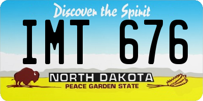 ND license plate IMT676