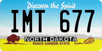ND license plate IMT677