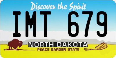 ND license plate IMT679
