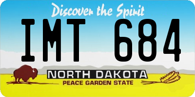 ND license plate IMT684