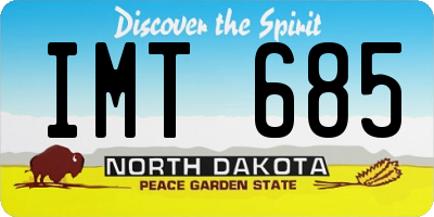ND license plate IMT685