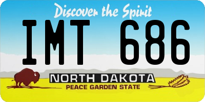ND license plate IMT686