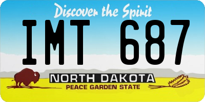 ND license plate IMT687