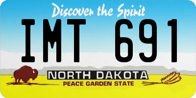 ND license plate IMT691