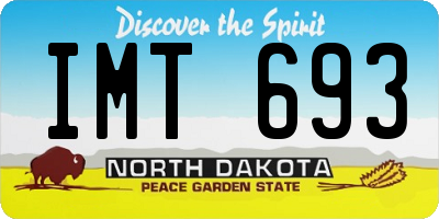 ND license plate IMT693