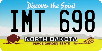 ND license plate IMT698