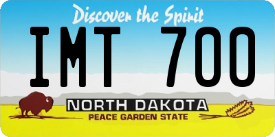 ND license plate IMT700