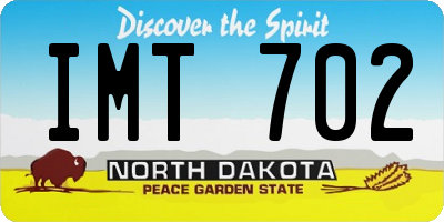 ND license plate IMT702