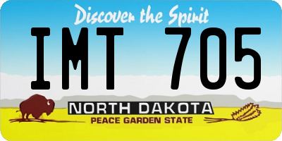 ND license plate IMT705