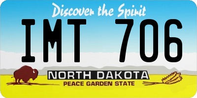 ND license plate IMT706