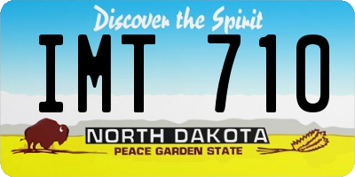 ND license plate IMT710