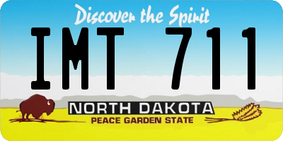 ND license plate IMT711
