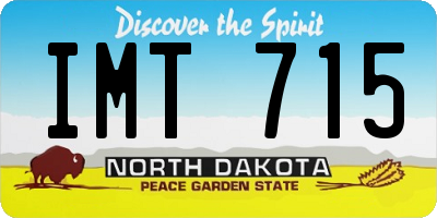 ND license plate IMT715