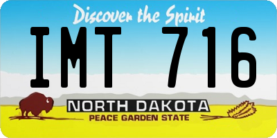ND license plate IMT716