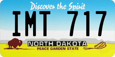 ND license plate IMT717