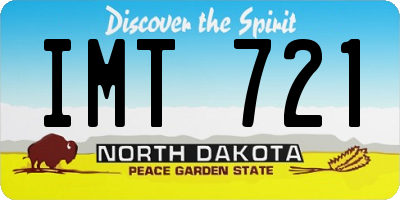 ND license plate IMT721