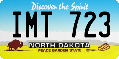 ND license plate IMT723