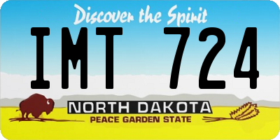 ND license plate IMT724