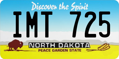 ND license plate IMT725