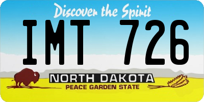 ND license plate IMT726