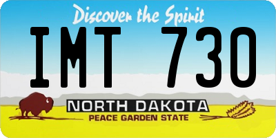 ND license plate IMT730
