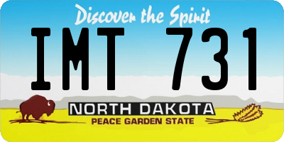 ND license plate IMT731