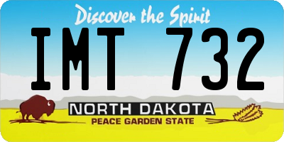 ND license plate IMT732