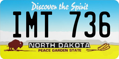 ND license plate IMT736