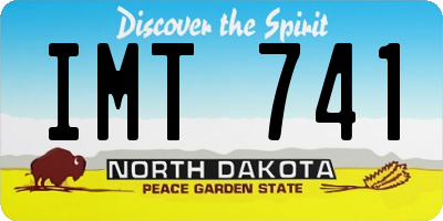 ND license plate IMT741