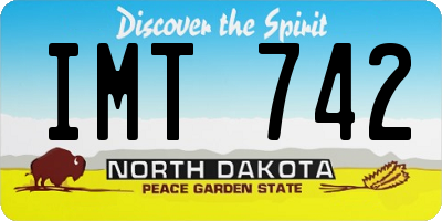 ND license plate IMT742