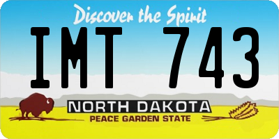 ND license plate IMT743