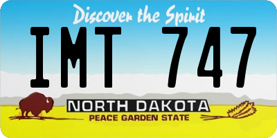 ND license plate IMT747