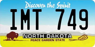 ND license plate IMT749