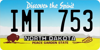 ND license plate IMT753