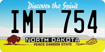 ND license plate IMT754