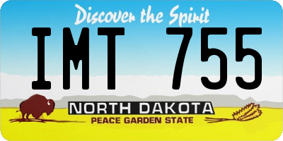 ND license plate IMT755