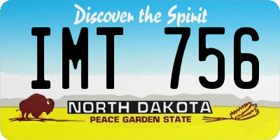 ND license plate IMT756