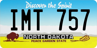 ND license plate IMT757
