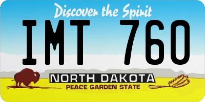 ND license plate IMT760