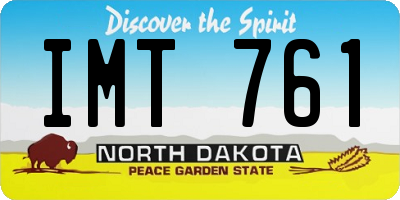 ND license plate IMT761