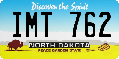 ND license plate IMT762