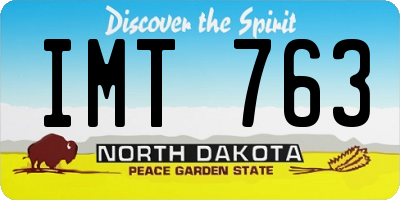 ND license plate IMT763