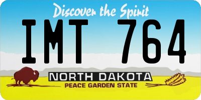 ND license plate IMT764