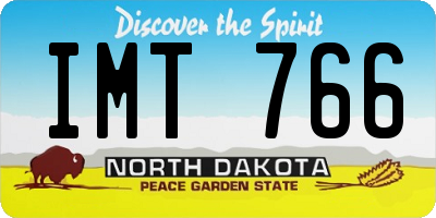 ND license plate IMT766