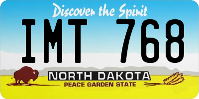ND license plate IMT768