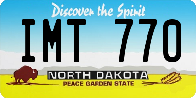 ND license plate IMT770