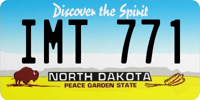 ND license plate IMT771