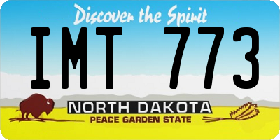 ND license plate IMT773