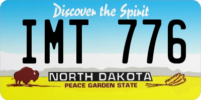 ND license plate IMT776