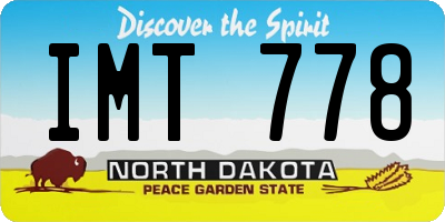 ND license plate IMT778